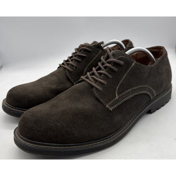 RedHead Oxfords Genuine‎ Brown Leather Men's sz. 12 Lace-Up Oxford Loafer - Picture 1 of 6
